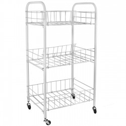 Кухненски стелаж - метален - с колелца - голям (34 х 26 х 70 см.)