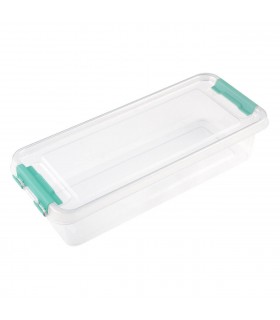 Пластмасова кутия за съхранение Прозрачна с клипс 1.2lt