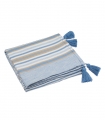 Декоративен килим за фотьойл Petrol Beige White Stripes with Tassels 180x150cm