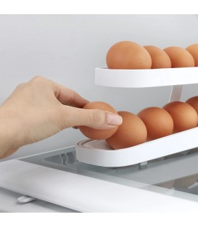 Автоматично превъртаща се поставка за яйца