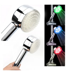 Цветен светещ LED комплект за баня от душ и накрайник за смесителна батерия