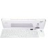 Комплект безжична клавиатура и мишка Wireless keyboard, Силиконово покритие, Черно и бяло