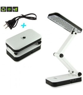 Сгъваема настолна лампа 24 LED с чупещо рамо, акумулаторна