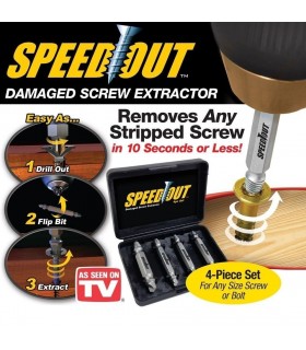 Екстрактори за скъсани болтове, Комплект 4 бр.