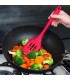 Комплект от 5 бр. кухненски прибори от устойчив силикон, червени