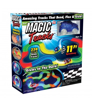 Писта с колички Magic Track, Многоцветна, Светеща 220 части
