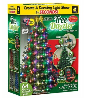 Коледни лампички за елха Tree Dazzler, светещи в 16 цвята