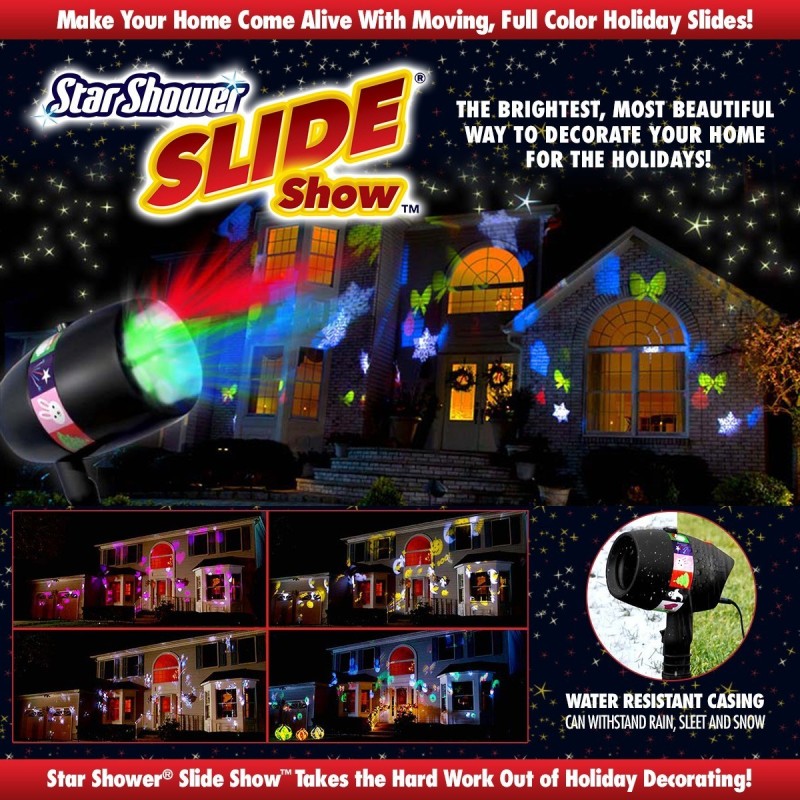 Коледен прожектор за къща с 12 различни фигури и форми