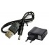 USB кабел + Адаптер за 220V  за прожекционен часовник модел 8190
