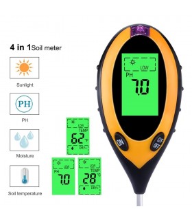 Сонда 4 в 1 - за измерване на земната повърхност: Температура, Влажност, pH, Интезитет на светлина.