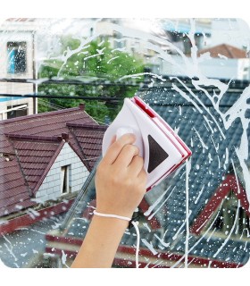 Уред за почистване на прозорци с магнит, двустранно