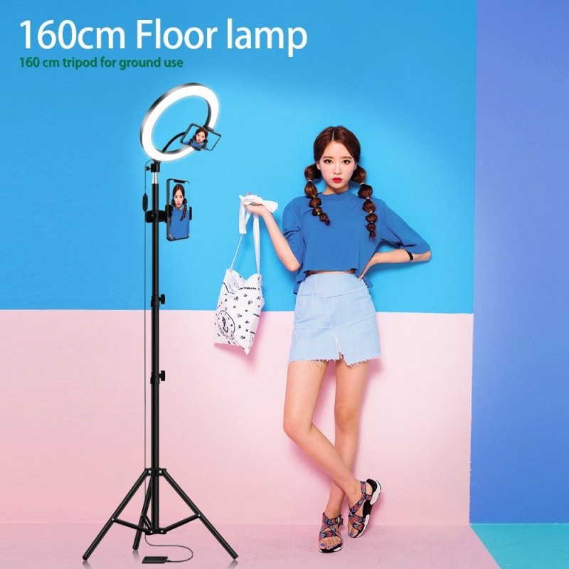 LED ринг лампа с трипод, осветление за TikTok, streaming, видео чат, с три режима