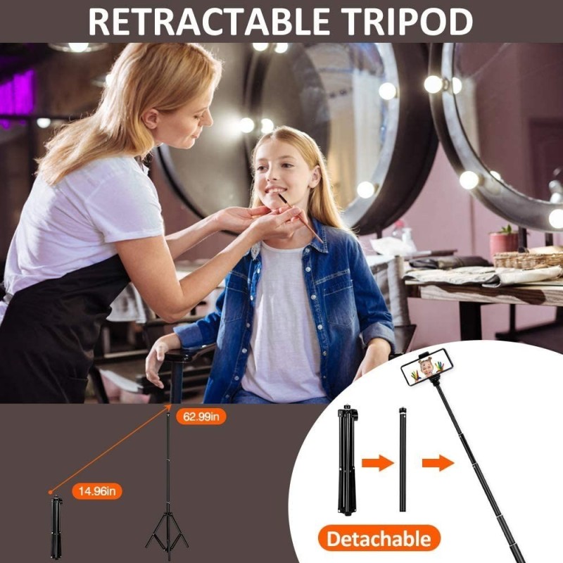 LED ринг лампа с трипод, осветление за TikTok, streaming, видео чат, с три режима