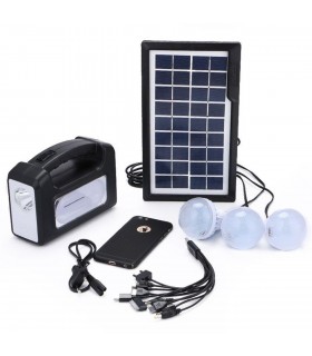 Соларна система GDLITE 3 за домашно и къмпинг осветление, и 3 крушки