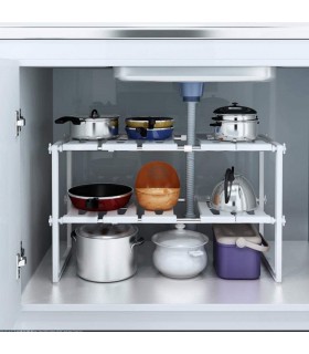 Регулиращ се органайзер за шкафа под мивката