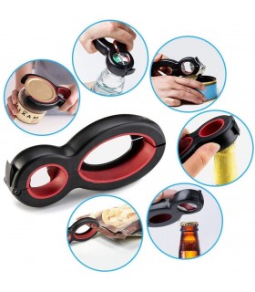 Мултифункционална отварачка 6 в 1 от TPR каучук