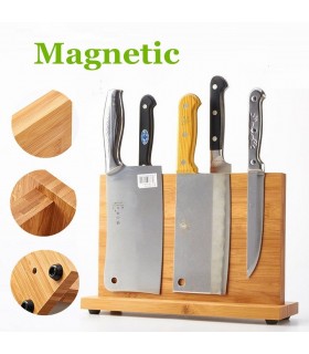 Дървена магнитна поставка за ножове