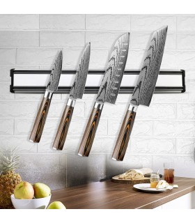 Магнитна алуминиева поставка за кухненски ножове