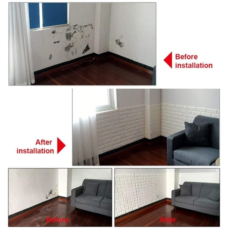 Тапет 3D тухли/ самозалепващ