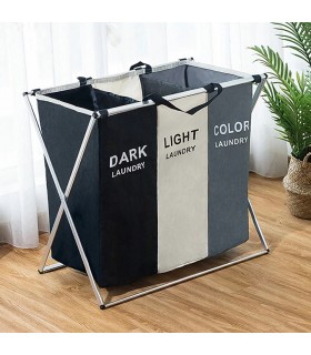 Сгъваем кош за пране с 3 отделения