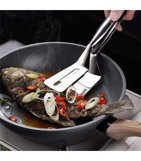 Двойна шпатула за скара широка щипка за сервиране и готвене